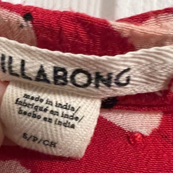 Billabong Women's Red Lust Linger Top Size Small - Picture 6 of 11